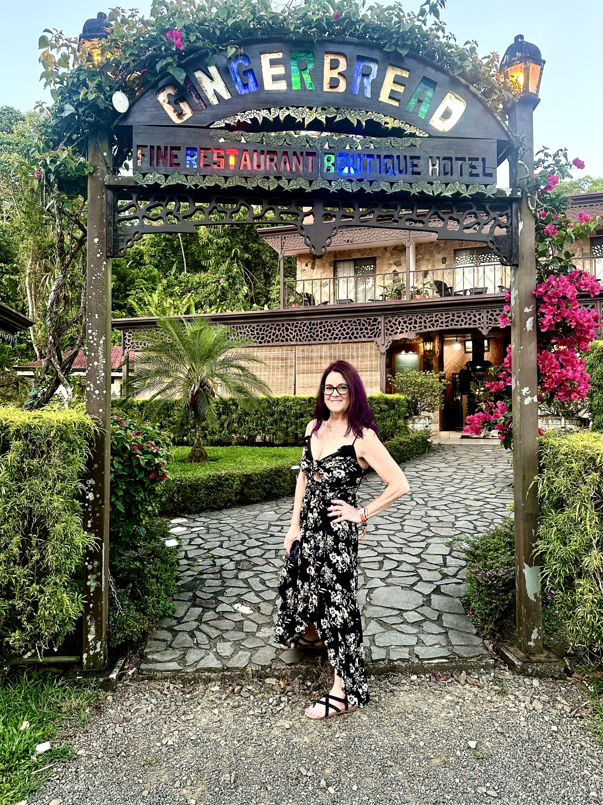 me at gingerbread restaurant at lake arenal costa rica