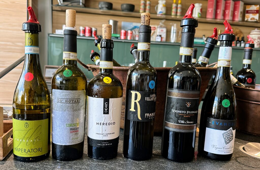 wines from frascati at simply italian wines tour 2025