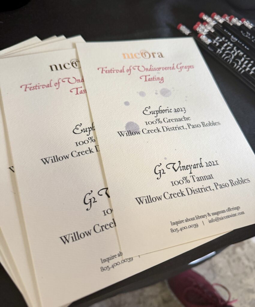 flyer at festival of undiscovered grapes 2026 in los angeles