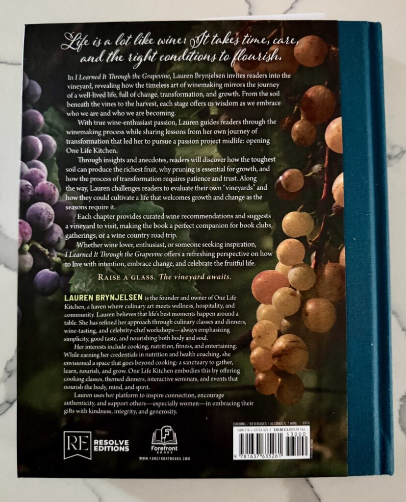 I learned it through the grapevine wine book front cover and then back cover